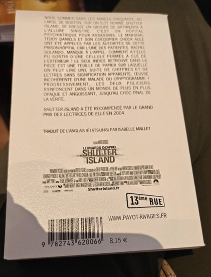 Livre shutter island - photo numéro 2