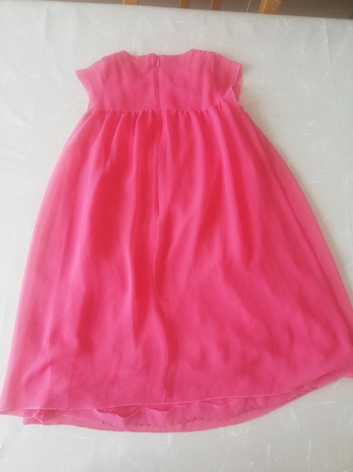 Robe manches courtes rose avec doublure sequins Lisa Rose 10 ans - photo numéro 4