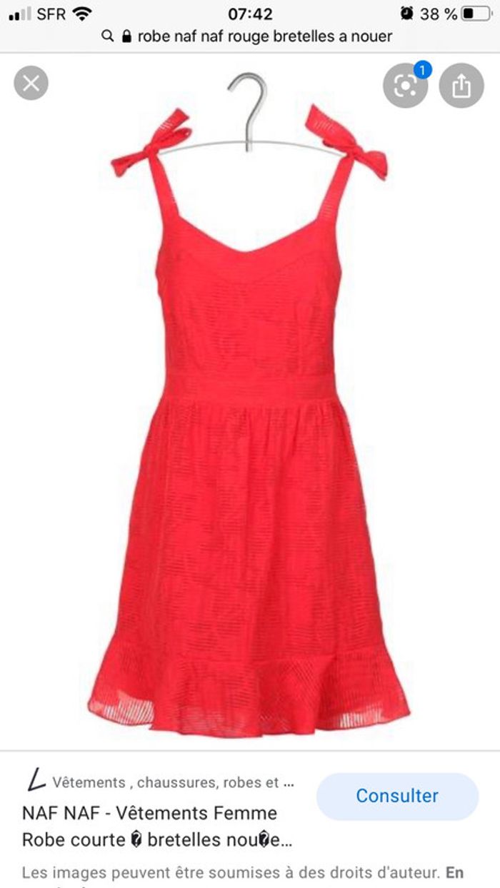 Robe rouge Nafnaf - Taille 34 - photo numéro 4