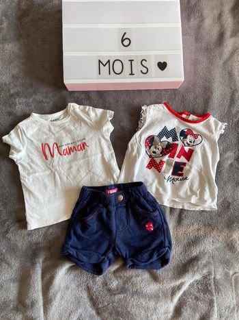 Ensemble short + T-shirts, Kiabi, 6 mois