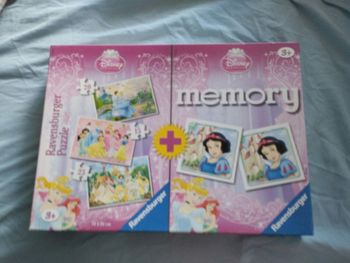 Memory et 3 puzzles Disney princesses