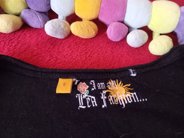 T shirt ouvert décolleté léa fashion S noir original - photo numéro 3