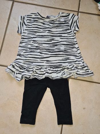 Ensemble legging haut zébre 3 mois