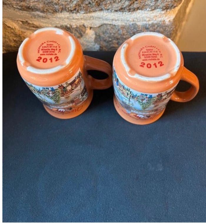 Superbe lot de deux mugs Mohaba GmbH + Co KG Nurnberger 2012