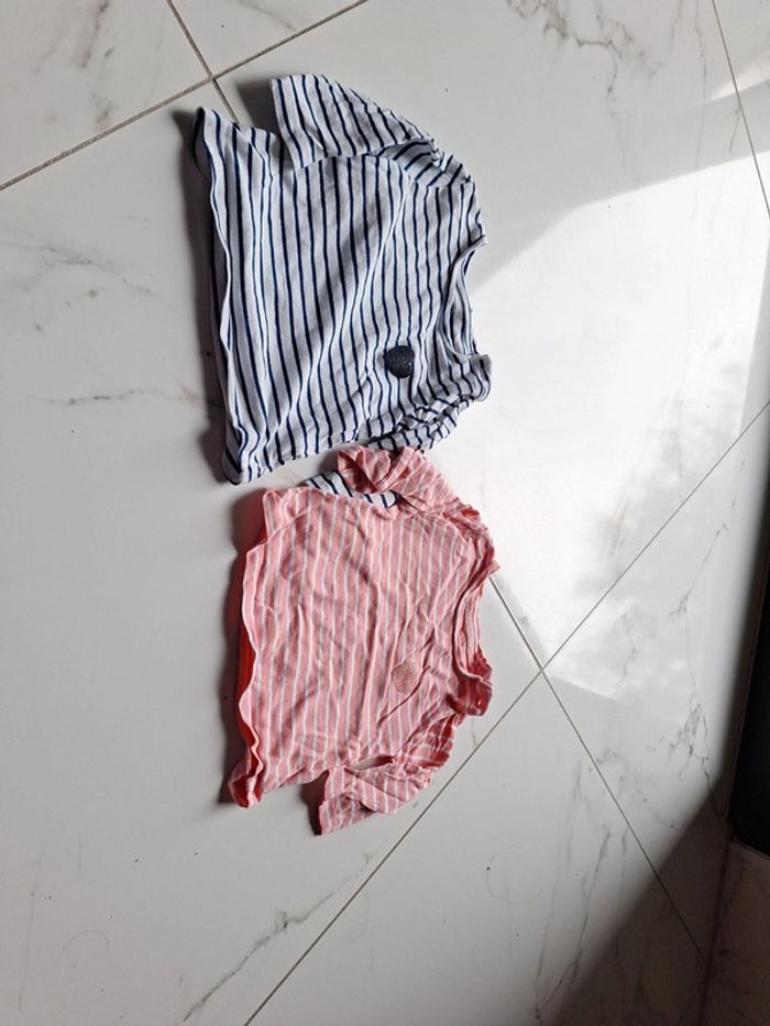 Lot 2 Tee-shirt ML 3 mois vertbaudet