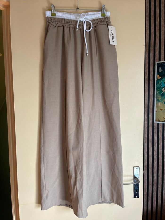 Pantalon fluide beige - photo numéro 3