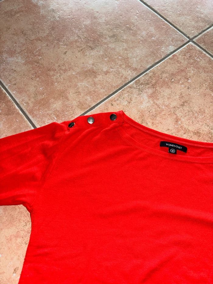 Tee shirt rouge women only - photo numéro 3