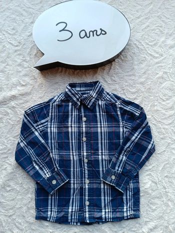 Chemise manches longues Garçon 3 ans In Extenso 100% coton