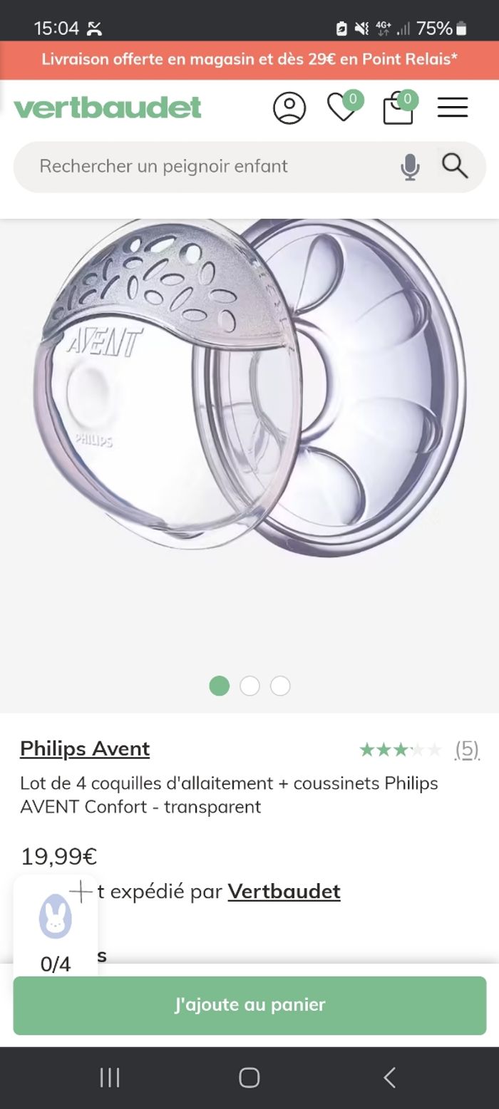 Lot de 6 coquilles d'allaitement Avent - photo numéro 4