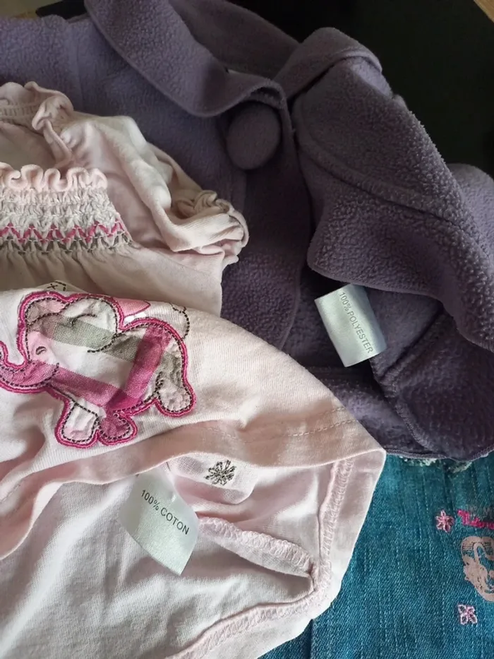 Robe en jean's Avec Tee-shirt gilet et short 6M - photo numéro 7