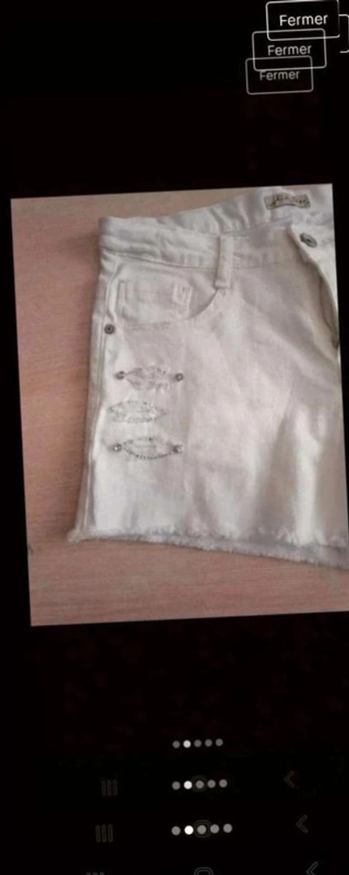 Short blanc fille - photo numéro 2