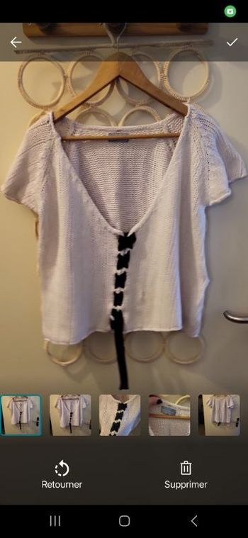 Magnifique haut tricot blanc