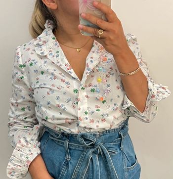 Chemise Fleurie Modèle Colomb Claudie Pierlot Taille 38