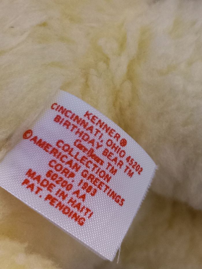 Peluche care bears birthday Kenner 1983 mesure 34cm - photo numéro 8