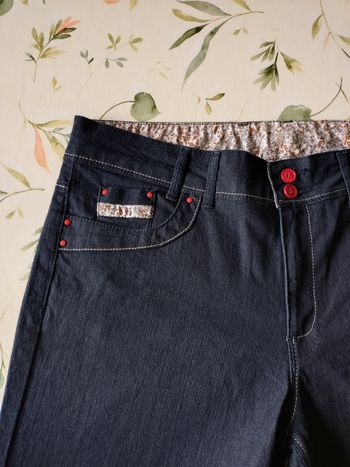 Jean femme coton bleu marine