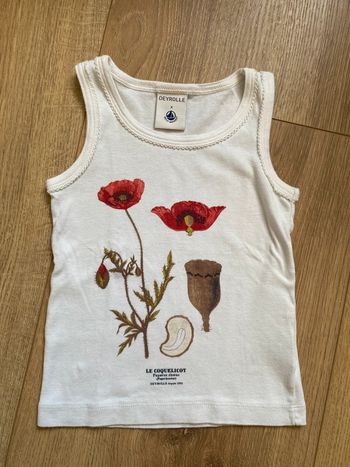 Débardeur petit bateau 3 ans fleurs