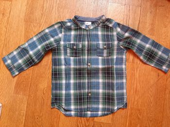 Chemise à carreaux bleue