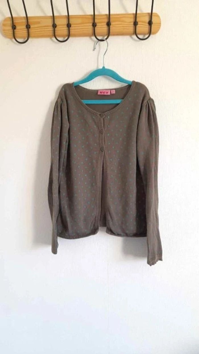Gilet cardigan kaki NKY 10 ans