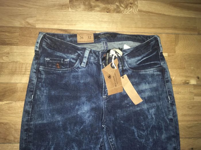 Jeans slim bleu délavé maison scotch neuf t26/3 - photo numéro 3