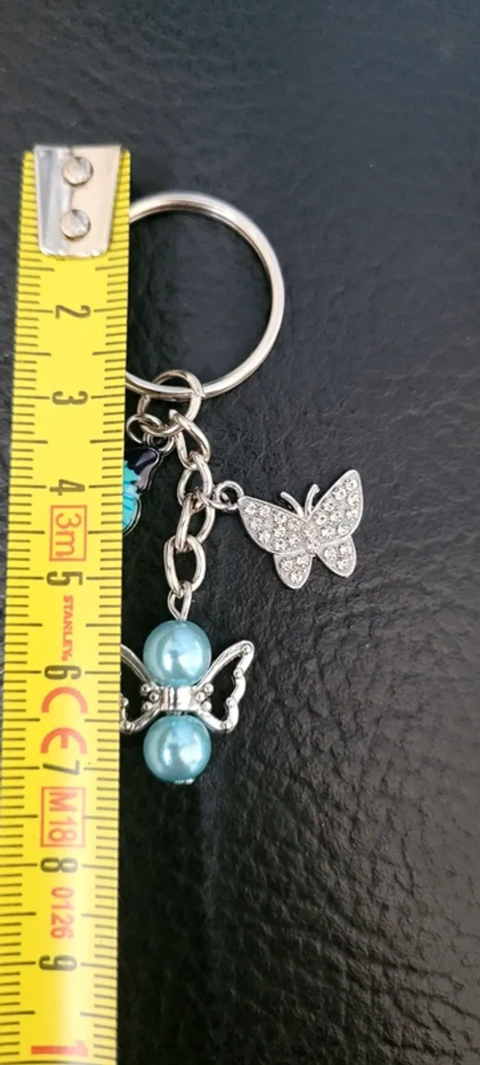 Porte-clés ange gardien papillons porte-bonheur - photo numéro 3