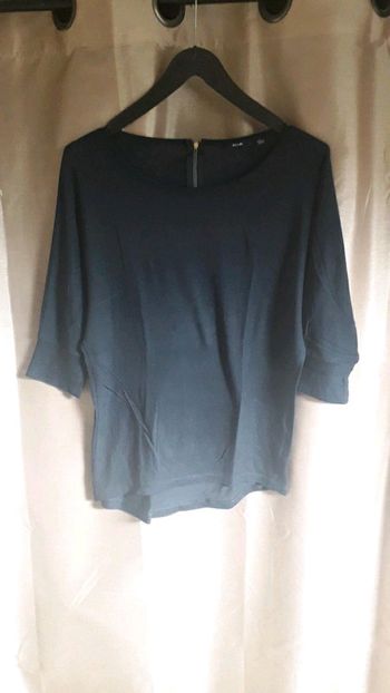 Top manche 3/4 bleu marine