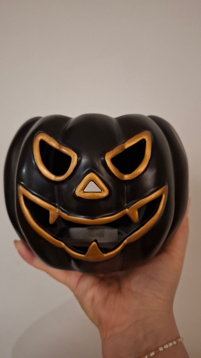 Yankee candle bougeoir halloween citrouille noir diffuseur cire parfumée PartyLite