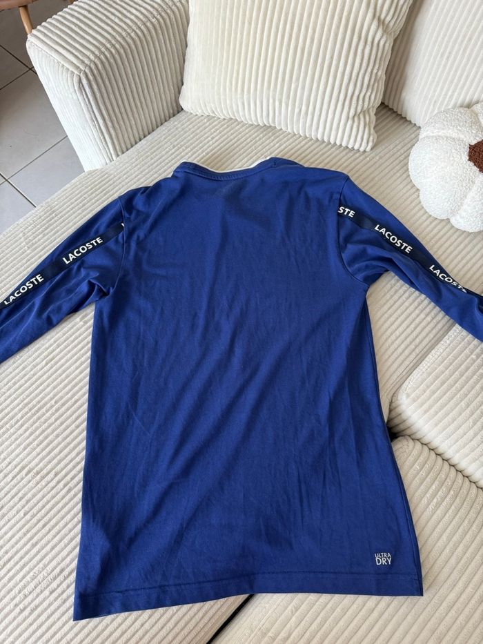 T-shirt manche longue Lacoste bleu - photo numéro 4