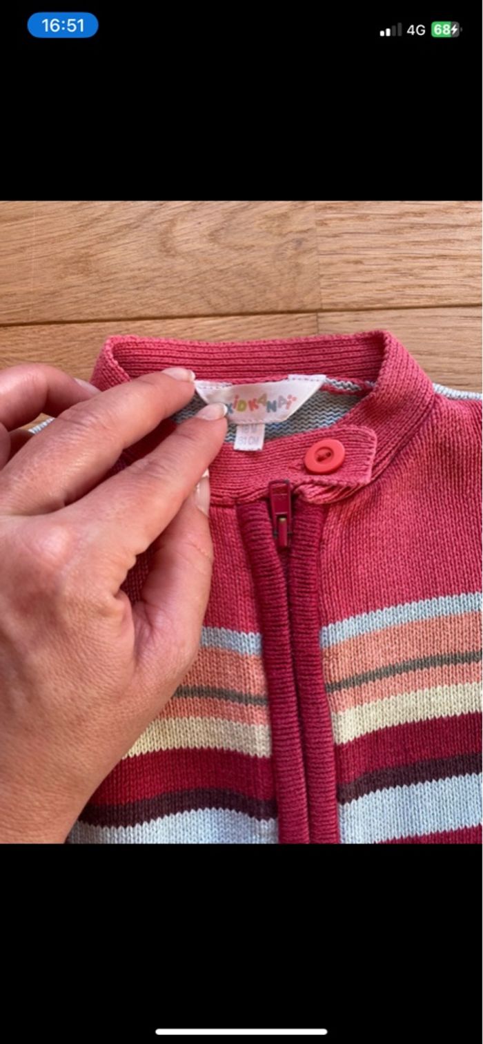 Pull zippé multicolore – Kidkanaï – 18 mois - photo numéro 2