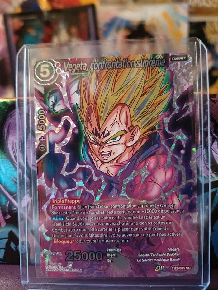 Dragon Ball Card game Vegeta, confrontation suprême Rare BEL