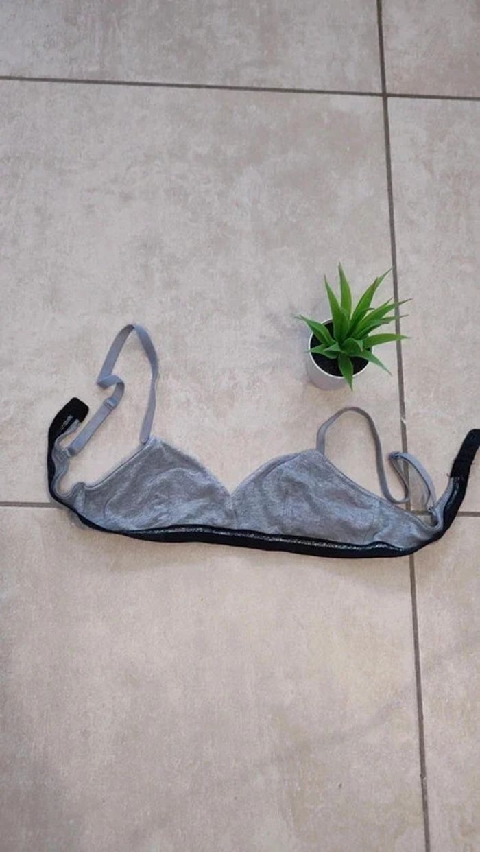 Soutien-gorge sans armature 80A | Gris | Tex | Idéal jeunes filles