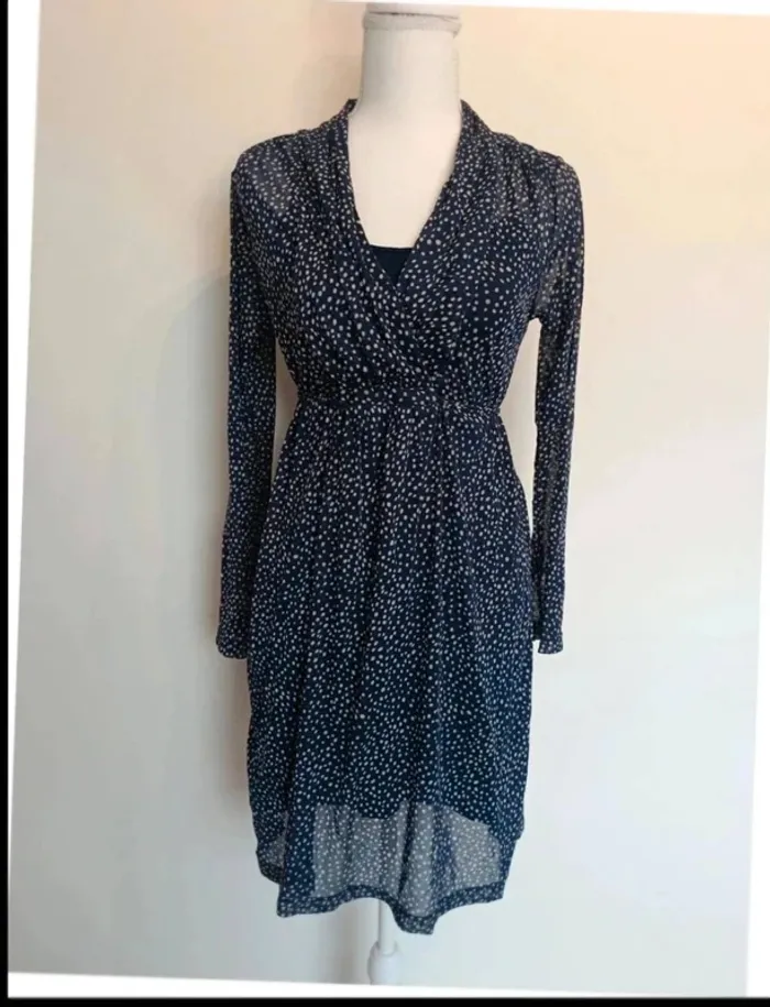 💙 Robe fluide à pois MEXX XS avec fond de robe inclus 💙 - photo numéro 2