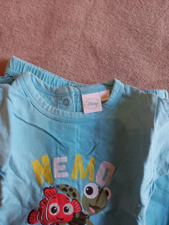 Ensemble T-Shirt et Short Nemo Taille 6 mois - photo numéro 2
