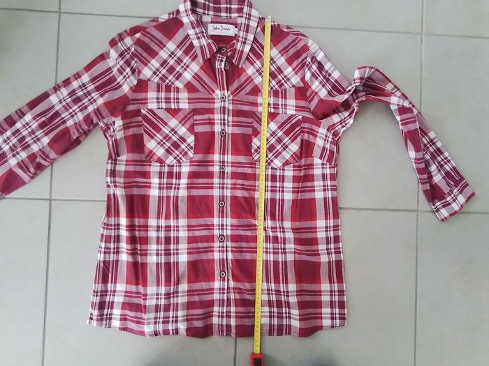 Chemise femme T 42/44  rouge et blanc - photo numéro 4