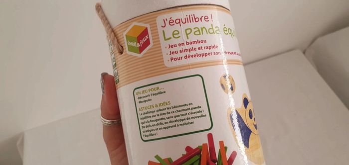 Jeu d adresse  en bois Le panda équilibristre - photo numéro 5