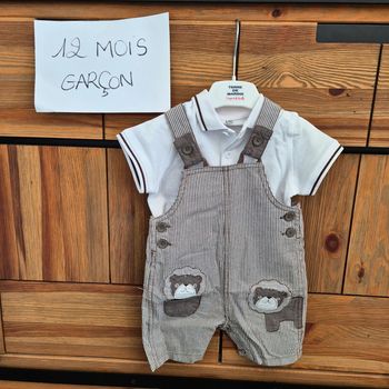 Ensemble salopette 12 mois