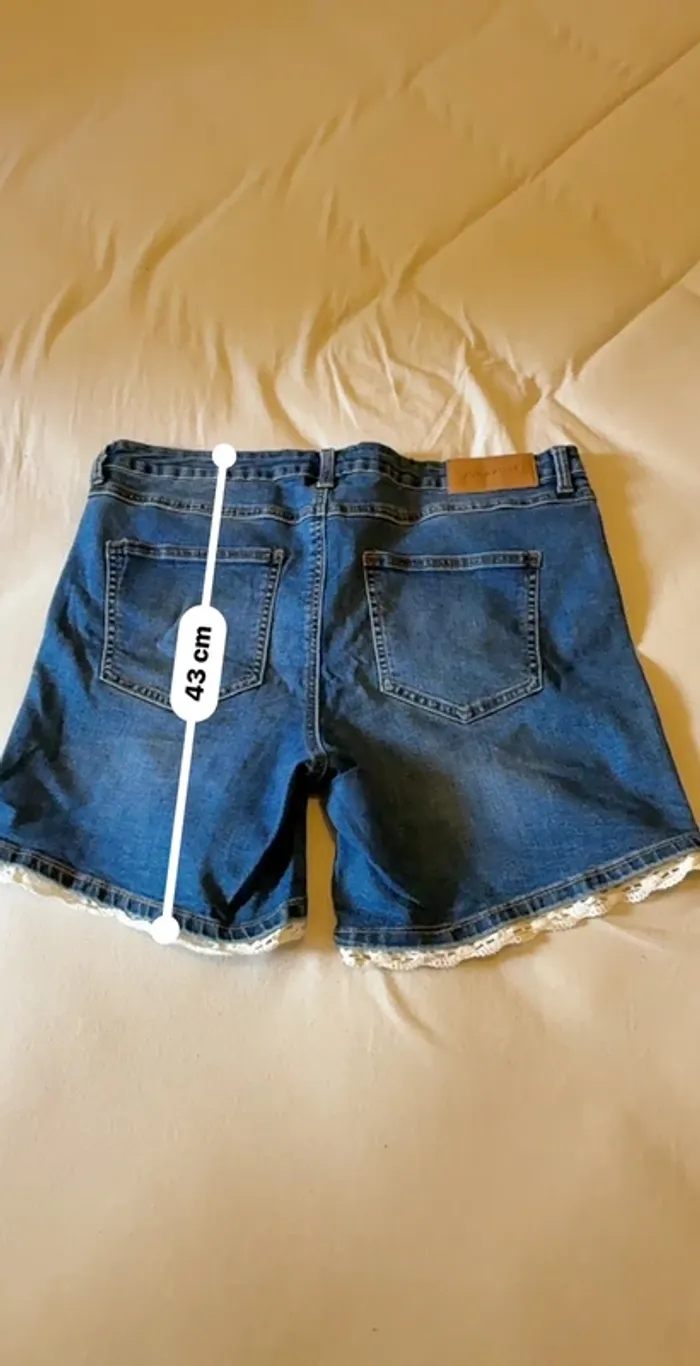 Short en jean taille haute bleu Junarose - photo numéro 7