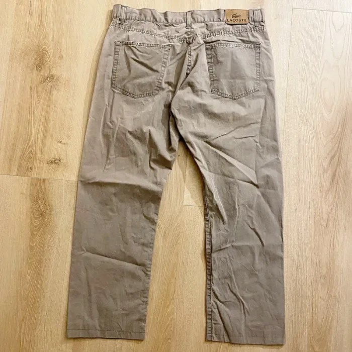 Lacoste Pantalon Urban Style Homme Gris Taupe Exclusif Menswear Vintage (Taille 46) - photo numéro 8