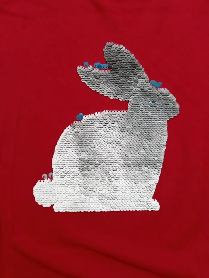 Tee-shirt ML rose Okaïdi a sequins taille 12 ans - photo numéro 3