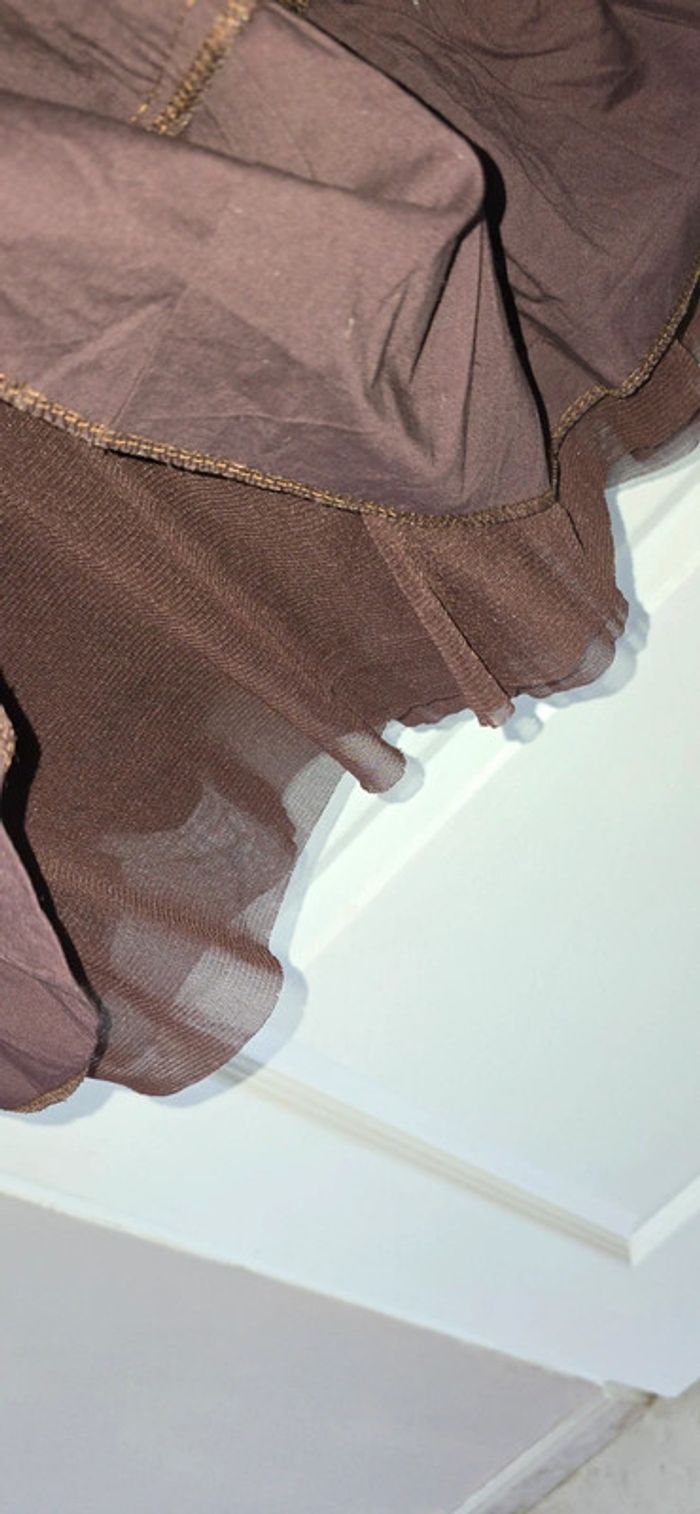 Jupe longue marron taille 1 fabriqué France. - photo numéro 2