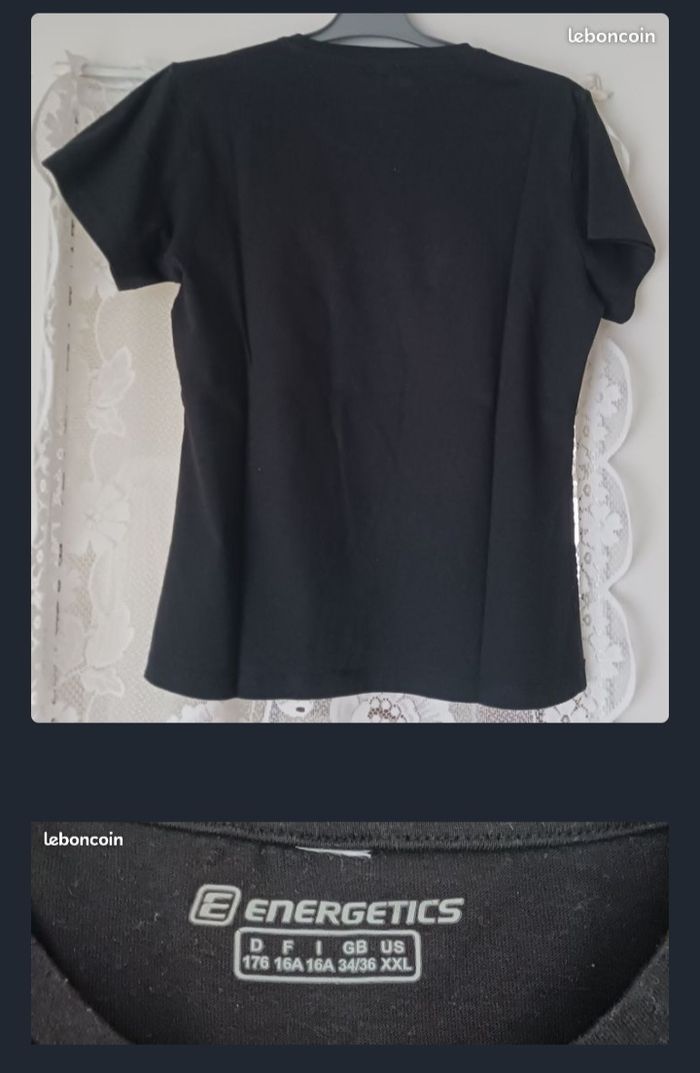 Tee Shirt sport, Energetics - multicolore, noir - photo numéro 2