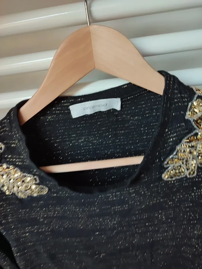 Pull maille fine doré S - photo numéro 6