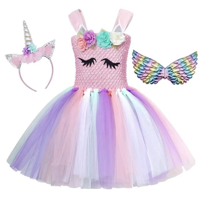 Déguisement licorne bustier rose et ces accessoires Taille 3-6ans