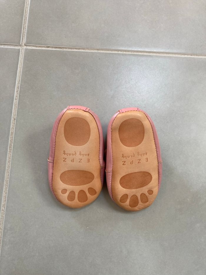 Chaussons cuir rose easy peasy 6-12 mois - photo numéro 2