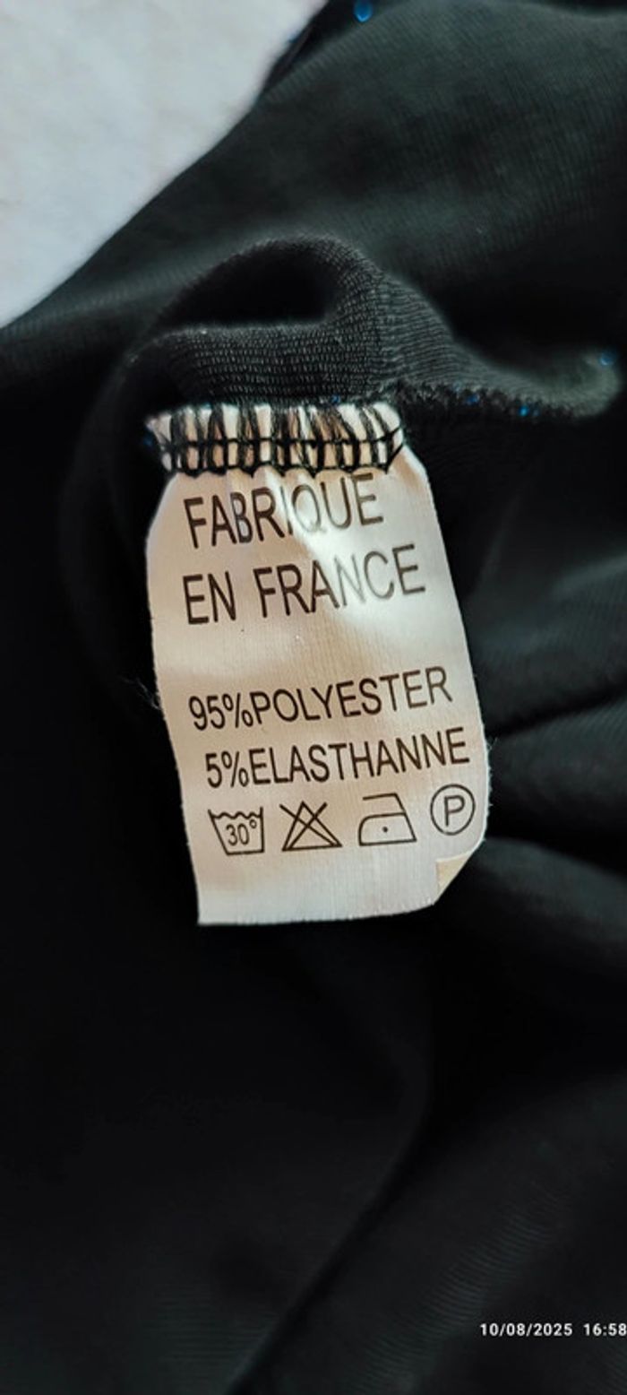 Haut à paillettes, bleu T 36 - photo numéro 3