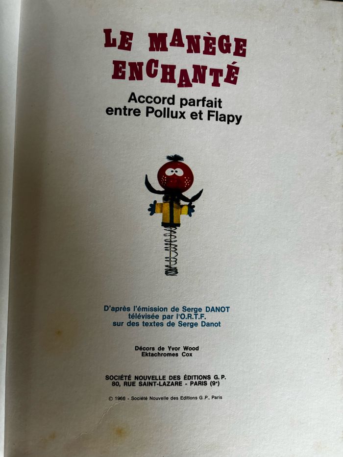 Livre vintage le manège enchanté accord parfait entre Flapy et Pollux - photo numéro 2