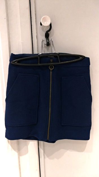 Jupe droite bleue marine