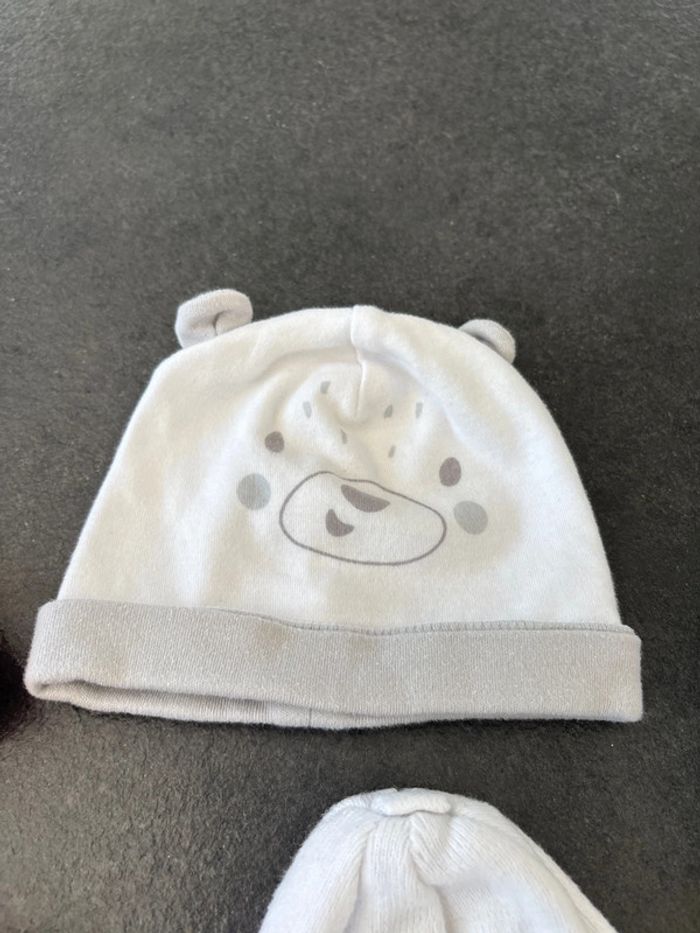 Lot bonnets naissance + chaussons - photo numéro 6