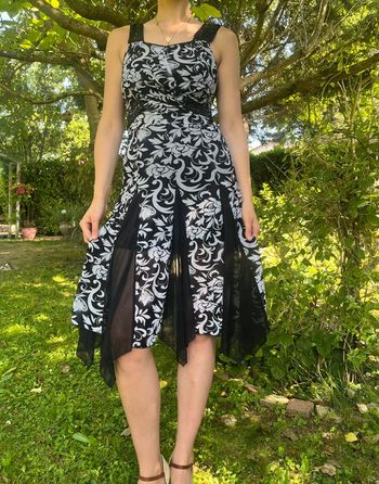 Robe asymétrique vintage bohème champêtre dentelle y2k 2000yer