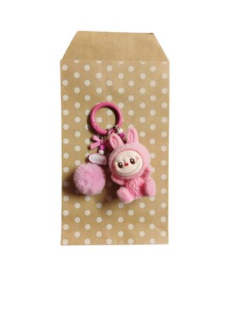 Mignon petit porte-clés Labubu avec pochette cadeau