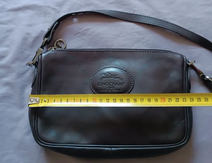 Neuf petit sac à main épaule Longchamp cuir marron - photo numéro 16